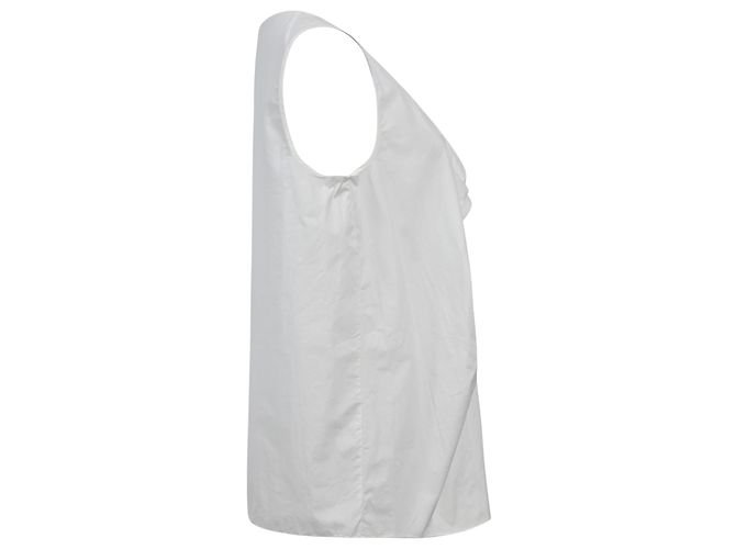 Chloé Top sin mangas con volantes Chloe en algodón blanco - vista 2