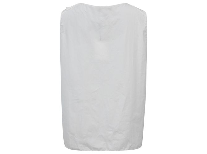 Chloé Top sin mangas con volantes Chloe en algodón blanco - vista 3
