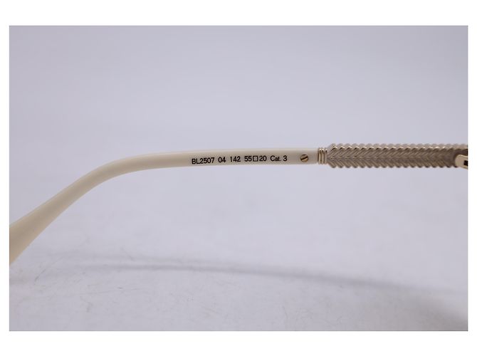 Balmain BL2507 Óculos de Sol Redondos em Acetato Branco - vista 10