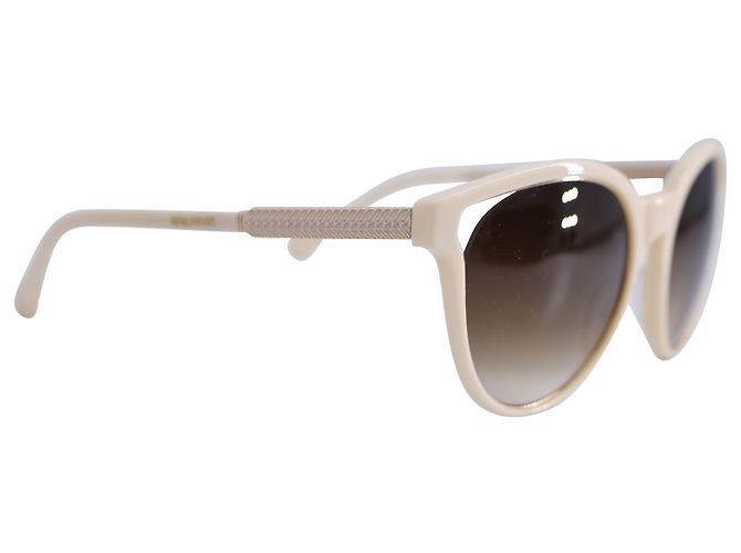 Balmain BL2507 Óculos de Sol Redondos em Acetato Branco - vista 2