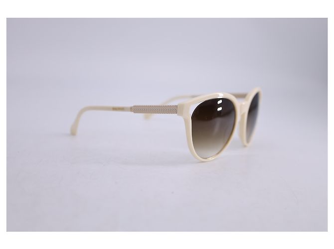 Balmain BL2507 Óculos de Sol Redondos em Acetato Branco - vista 8