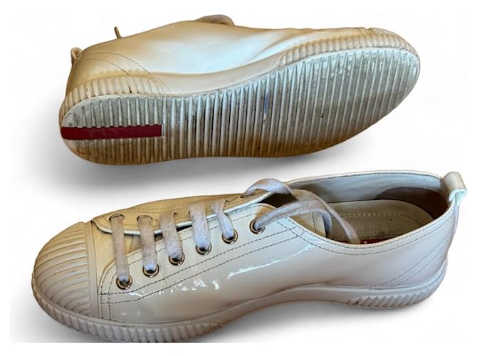 Prada Sneakers Weiß Polyester Größe 37 - Ansicht 5