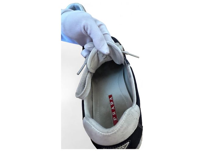 Sneakers Prada in pelle nere Nero - vista 4