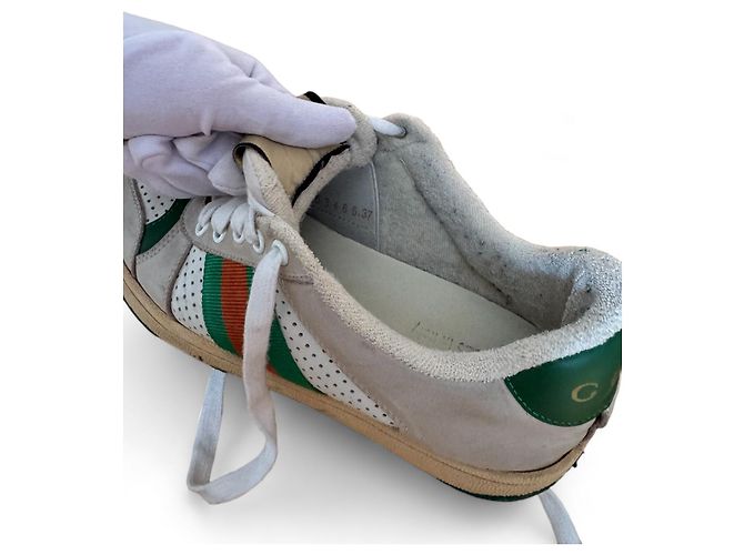 Sneakers Gucci in pelle bianca Bianco - vista 5