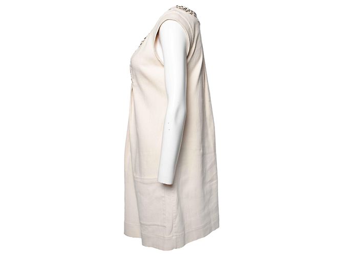 Autre Marque Diane von Furstenberg, Vestido beige sin mangas - vista 3
