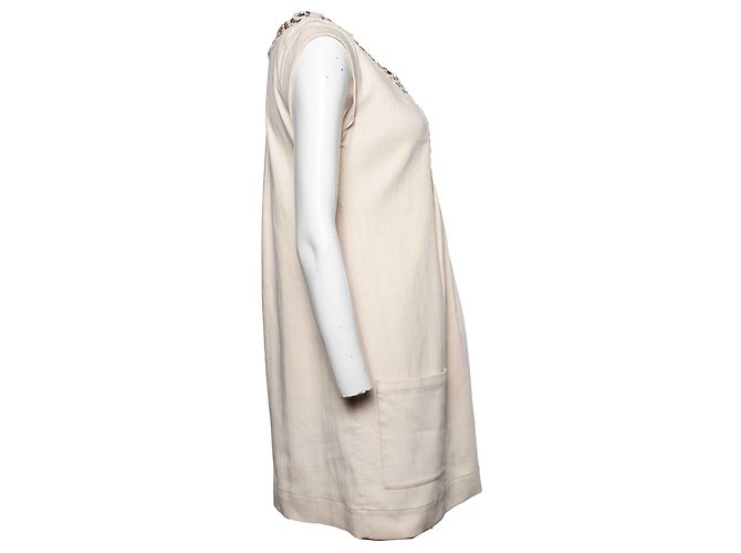 Autre Marque Diane von Furstenberg, Vestido beige sin mangas - vista 4
