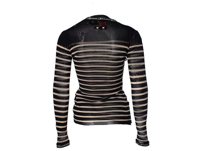 Jean Paul Gaultier, Conjunto twin transparente con rayas Negro - vista 3