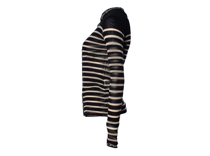 Jean Paul Gaultier, Conjunto twin transparente con rayas Negro - vista 4