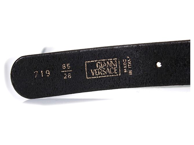 Gianni Versace, Gürtel mit silbernen Sicherheitsnadeln Schwarz - Ansicht 7