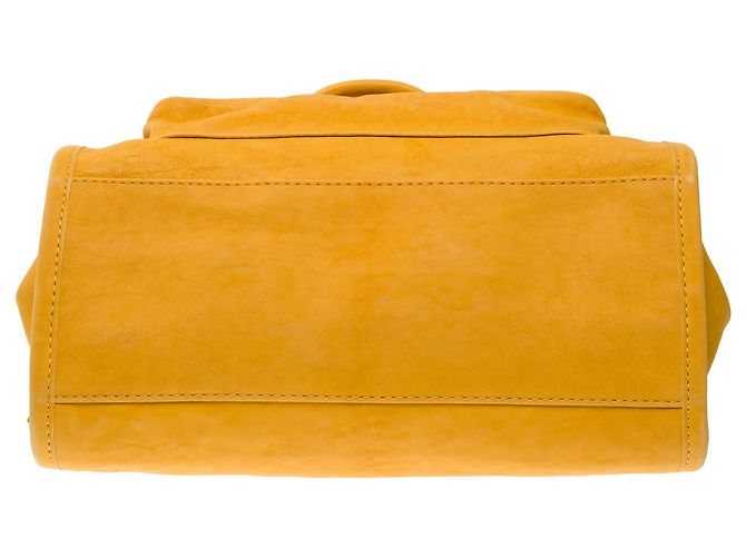 Classique Sac CHANEL en Cuir Jaune - 101987 - vue 11