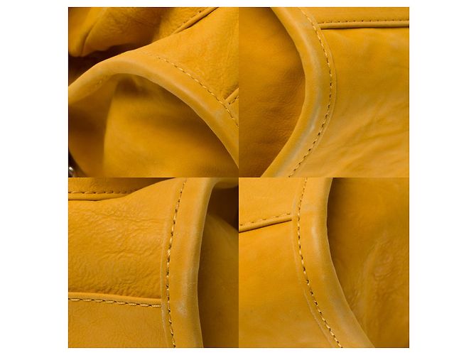 Classique Sac CHANEL en Cuir Jaune - 101987 - vue 12