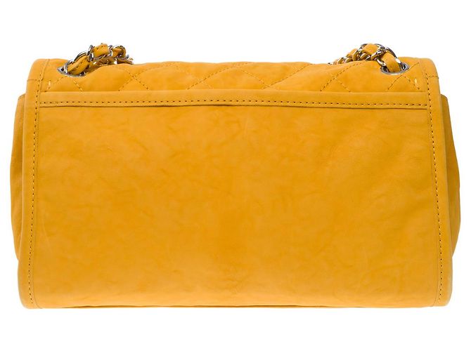 Classique Sac CHANEL en Cuir Jaune - 101987 - vue 4