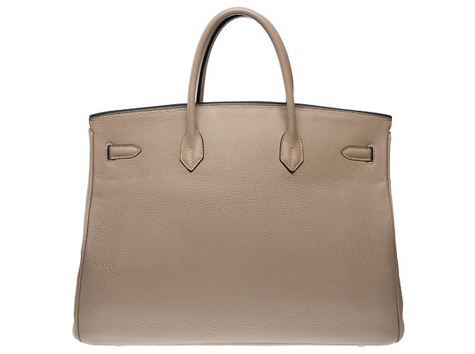 Hermès Sac HERMES Birkin 40 en Cuir Gris - 101972 - vue 4