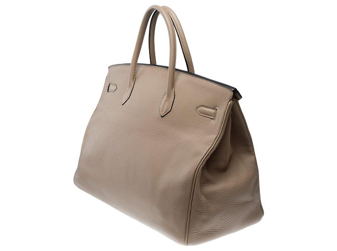 Hermès Sac HERMES Birkin 40 en Cuir Gris - 101972 - vue 6