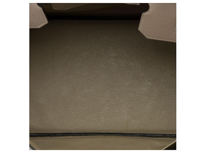 Hermès Sac HERMES Birkin 40 en Cuir Gris - 101972 - vue 9