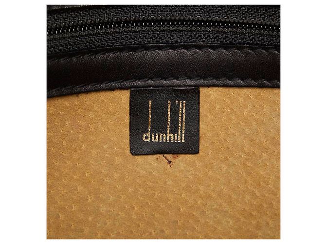Alfred Dunhill Borsa a mano in pelle Dunhill nera e dorata in ottime condizioni - vista 7