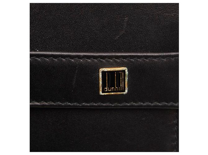 Alfred Dunhill Borsa a mano in pelle Dunhill nera e dorata in ottime condizioni - vista 8