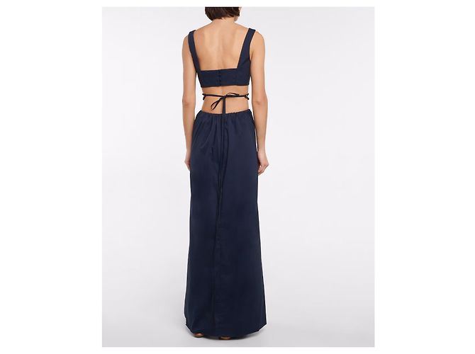 Autre Marque Vestido Peonia Agua de Agua Bendita azul oscuro algodón - vista 4