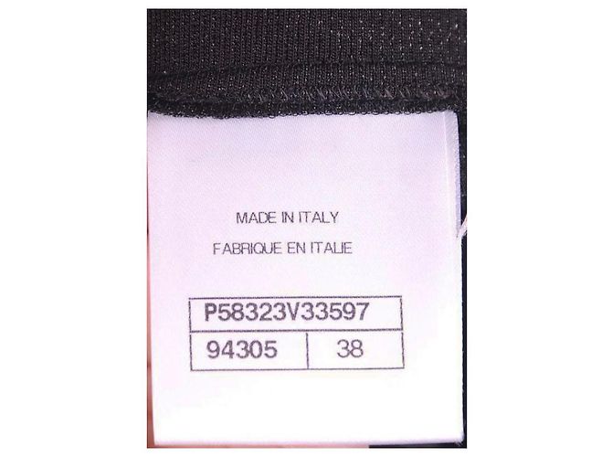 Chanel Seltene schwarze metallische Strickkleid - Ansicht 10