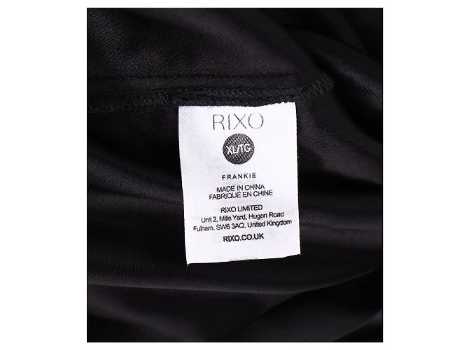 Autre Marque Macacão Rixo Star com gola reversa em viscose preta Preto - vista 10