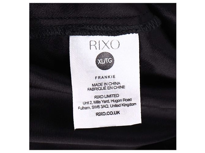 Autre Marque Macacão Rixo Star com gola reversa em viscose preta Preto - vista 5