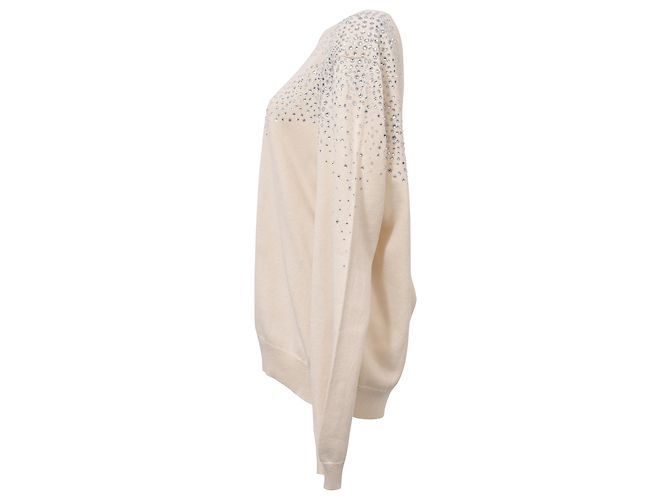 Maglione girocollo decorato Ba&sh in cotone bianco Crudo - vista 2