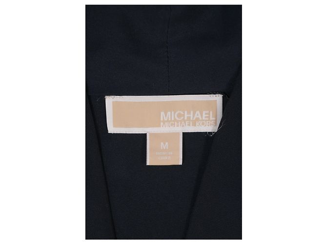 Blusa Michael Michael Kors con scollo a V in seta blu navy - vista 10
