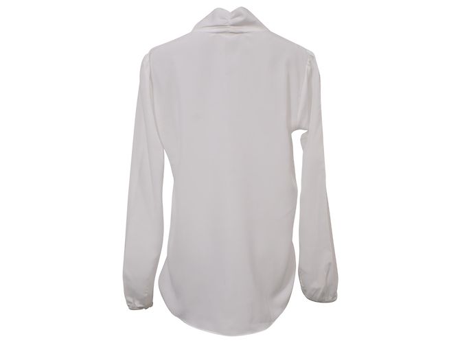 Blusa Michael Michael Kors con scollo a V in seta bianca Bianco - vista 3
