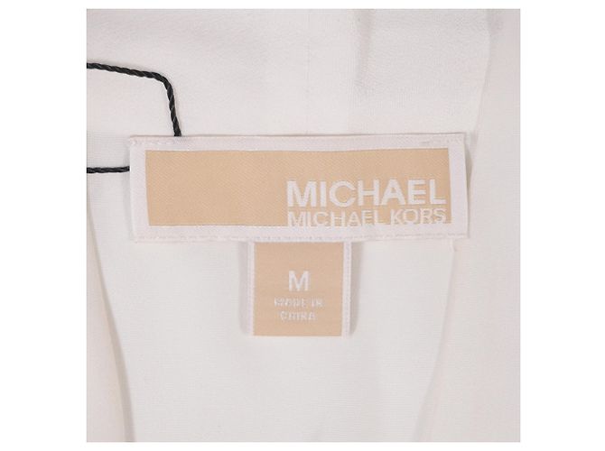 Blusa Michael Michael Kors con scollo a V in seta bianca Bianco - vista 5