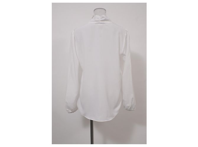 Blusa Michael Michael Kors con scollo a V in seta bianca Bianco - vista 8