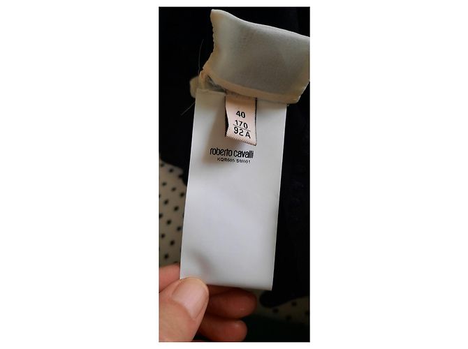 Top Roberto Cavalli de algodón negro con bordado inglés - vista 5