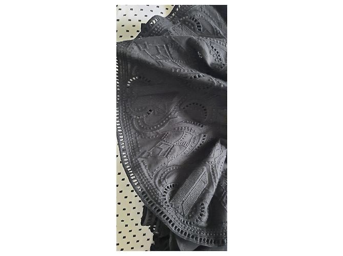Top Roberto Cavalli de algodón negro con bordado inglés - vista 8