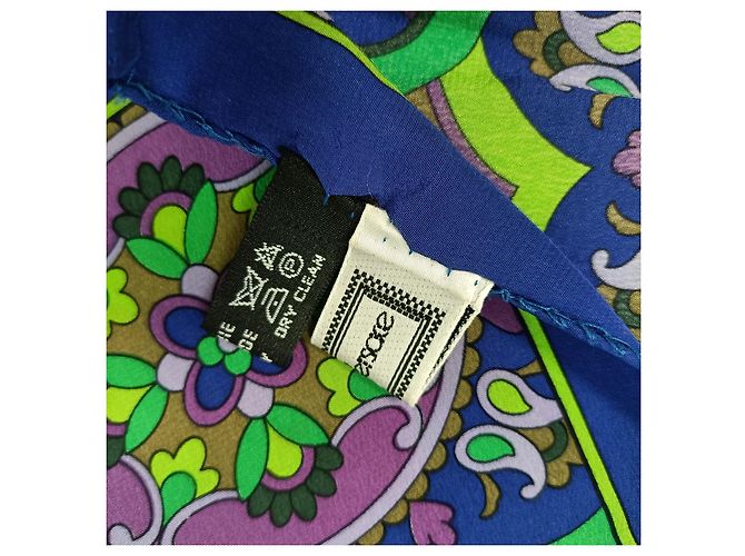 Gianni Versace mehrfarbiger blauer und lila Schal - Ansicht 4