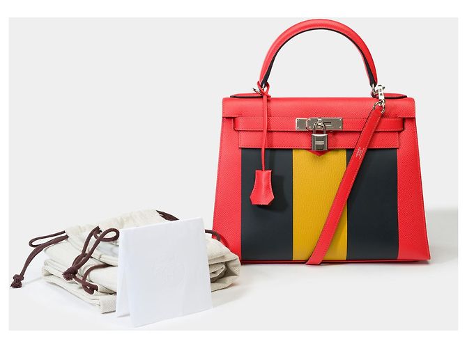 Hermès Hermes Kelly bag 28 in Multicolor Leather - 101992 Multiple colors - view 2