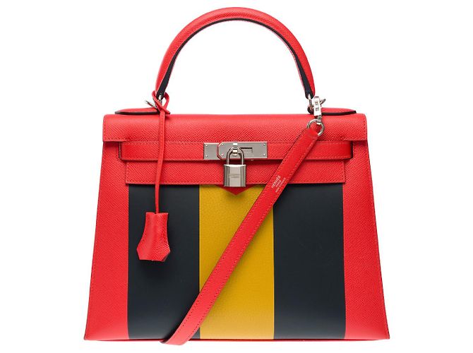 Hermès Hermes Kelly bag 28 in Multicolor Leather - 101992 Multiple colors - view 3