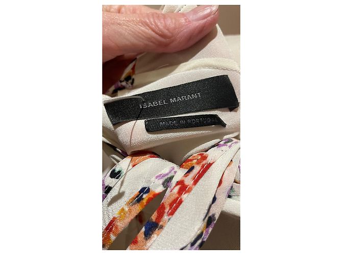 Isabel Marant Seidentop mit buntem Muster Mehrfarben - Ansicht 6