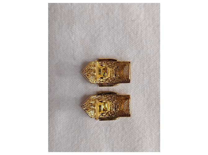 Orecchini Christian Dior in metallo dorato D'oro - vista 4