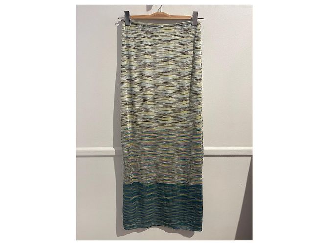 Faldas MISSONI T.IT 44 Viscosa Verde - vista 5