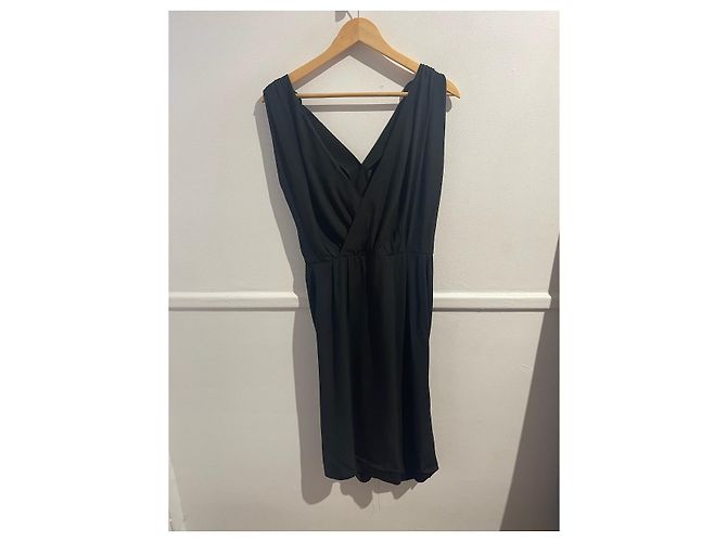 SAINT LAURENT Kleid T.FR 38 Viskose Schwarz - Ansicht 3