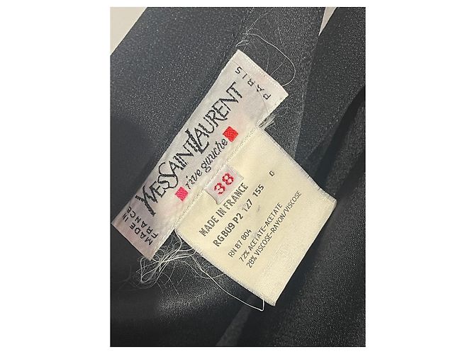 SAINT LAURENT Kleid T.FR 38 Viskose Schwarz - Ansicht 4