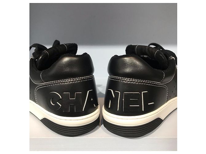 Baskets CHANEL T.EU 45 Cuir Noir - vue 5