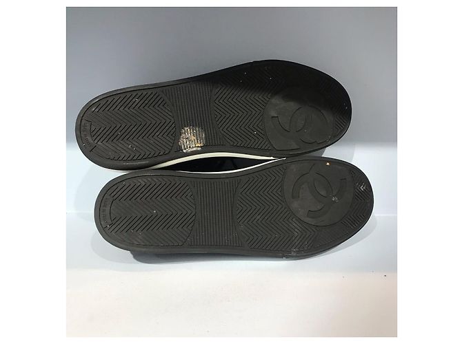 Baskets CHANEL T.EU 45 Cuir Noir - vue 6