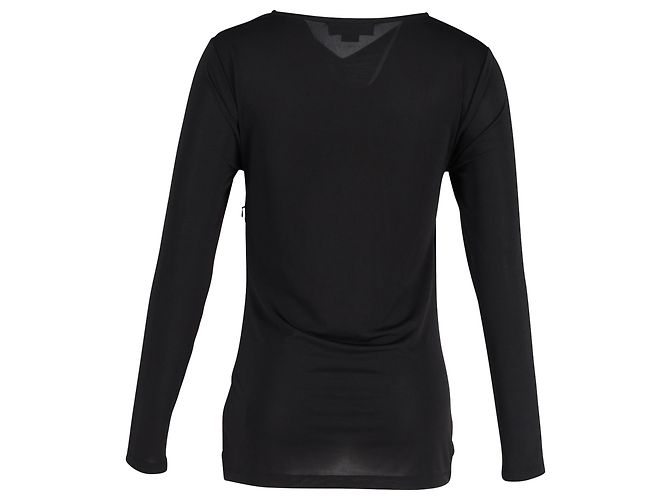 Victoria Beckham Gerüschtes Stretch-Top mit Cut-outs aus schwarzer Baumwolle - Ansicht 3
