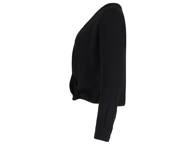 Diane Von Furstenberg Surpliced Top aus schwarzem Polyester - Ansicht 2