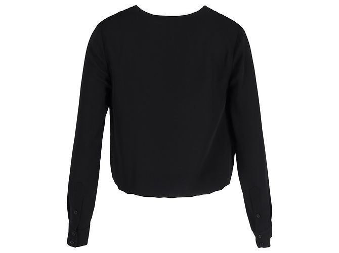 Diane Von Furstenberg Surpliced Top aus schwarzem Polyester - Ansicht 3