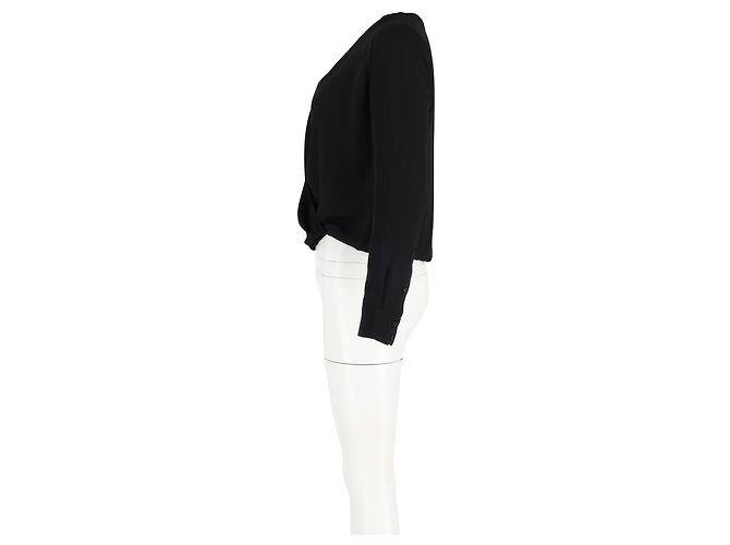 Diane Von Furstenberg Surpliced Top aus schwarzem Polyester - Ansicht 5