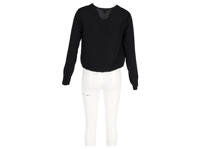 Diane Von Furstenberg Surpliced Top aus schwarzem Polyester - Ansicht 6
