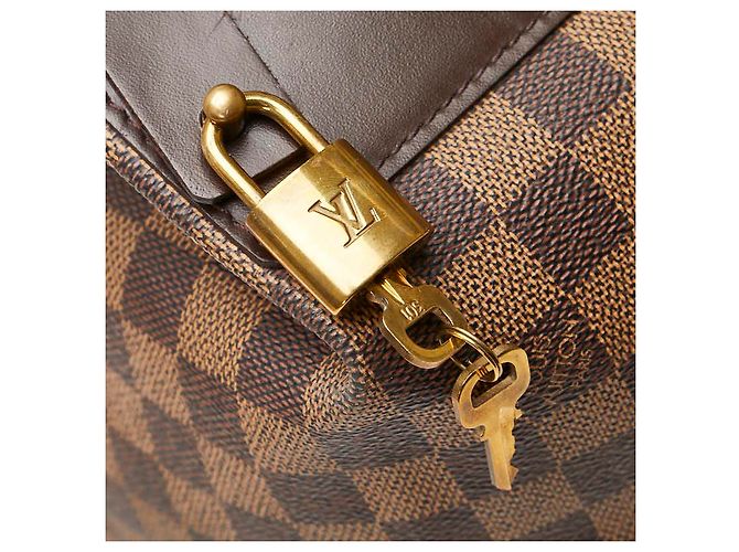 Borsa a mano Louis Vuitton Damier Greenwich PM N41165 Marrone - vista 11