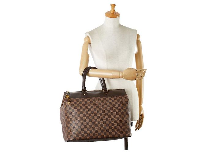 Borsa a mano Louis Vuitton Damier Greenwich PM N41165 Marrone - vista 12