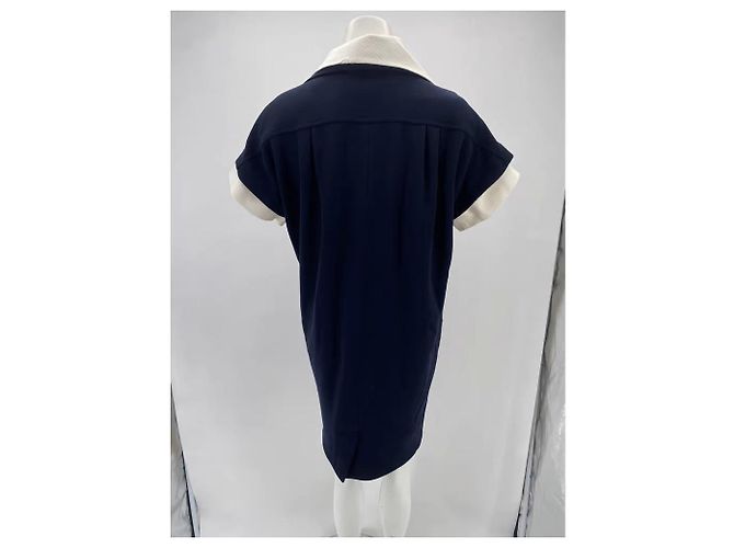 Vestido Chanel T.FR 40 de seda Azul marino - vista 2